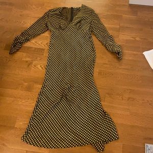 The fifth label Goldie check long sleeve midi dres